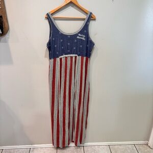 Harley Davidson Stars & Stripes Americana Maxi Dress Women’s Size XL